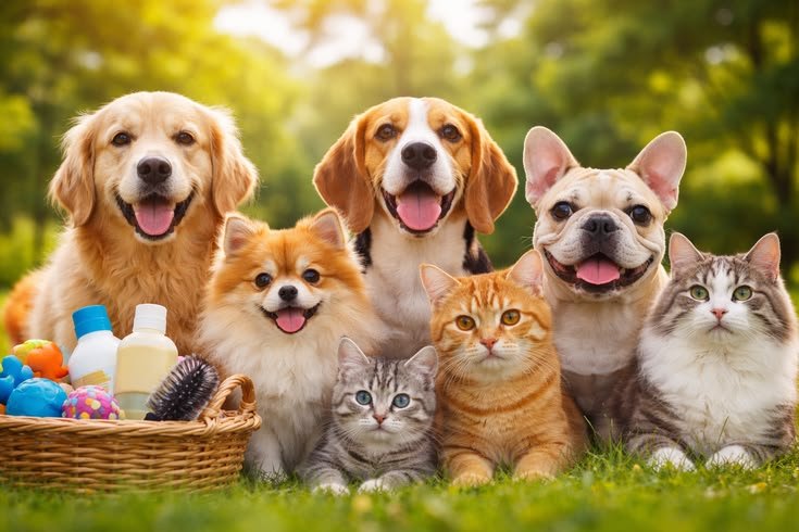 First-time pet owner providing healthy daily care at home