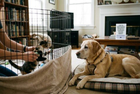 How Do You Introduce a High-Energy Kitten to a Senior Dog Without Causing Anxiety?