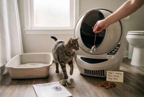 How Do You Train a Terrified Cat to Use an Automatic Self-Cleaning Litter Box?