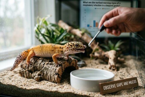 What Are the Earliest Warning Signs of a Respiratory Infection in a Leopard Gecko?