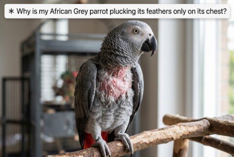 Why Is My African Grey Parrot Plucking Its Feathers Only on Its Chest?